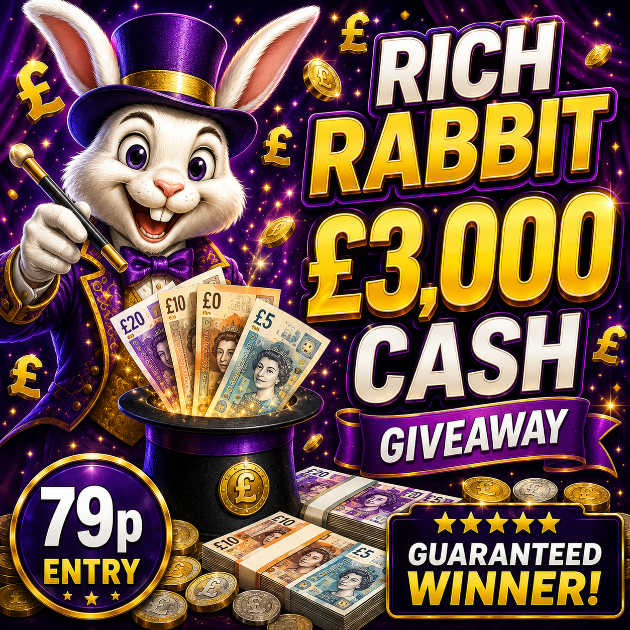 Rich Rabbit £3,000 Cash Giveaway