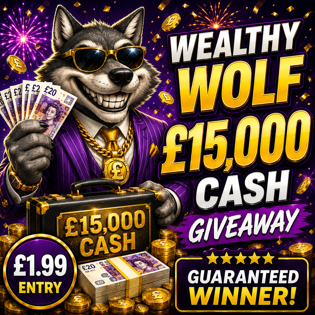 Wealthy Wolf £15,000 Cash Giveaway